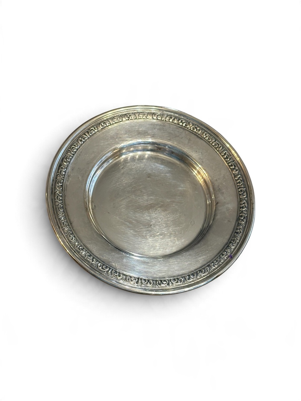 Vintage Birks SilverPlate Bread Plate Ornate Scrollwork 5.75”